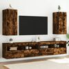 vidaXL TV Wall Cabinet Set of 2 Smoked Oak Engineered Wood Medium