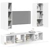 vidaXL TV Cabinet Set of 4 White Engineered Wood Medium TV Cabinet