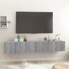 vidaXL TV Cabinet Set Wall-mounted 3 pcs Grey Engineered Wood