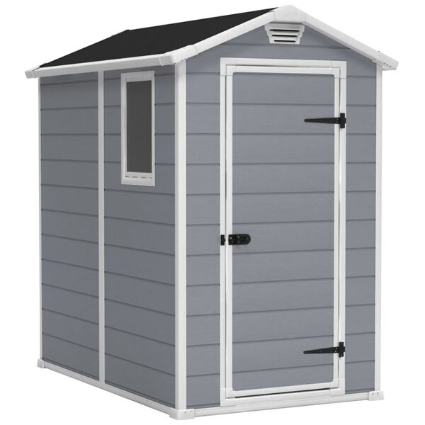 Keter Storage Shed Grey Polypropylene Compact Garden Shed Rectangular