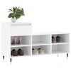 vidaXL Shoe Cabinet White 40.2x14.2x23.6" Engineered Wood