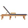 vidaXL Sun Lounger Blue Solid Acacia wood with oil finish Large