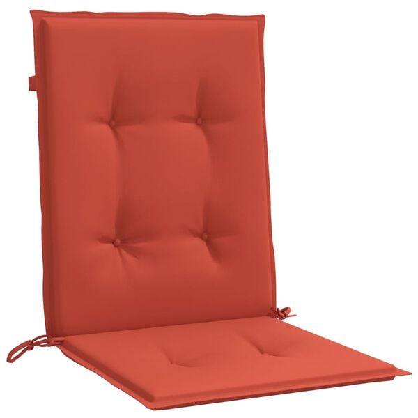 vidaXL Lowback Chair Cushion Set of 6 Melange Red 100% polyester
