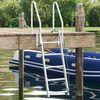 vidaXL 5-Step Dock Ladder Silver 22.83 x 30.31 x 75.20 in Aluminium
