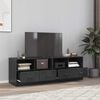vidaXL TV Cabinet Set of 2 Black Cold-rolled steel 26.4x15.4x17.3 in