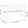 vidaXL Outdoor Bench Natural 46.85 x 17.32 x 29.92 in Solid Pine Wood