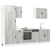 vidaXL Kitchen Cabinet Set Gray Sonoma Engineered wood Large