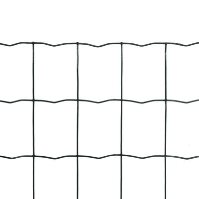 vidaXL Euro Fence Steel 32.8ft x 3.3ft Green