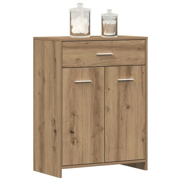 vidaXL Bathroom Cabinet Artisan Oak 23.6x13.0x31.5" Engineered Wood