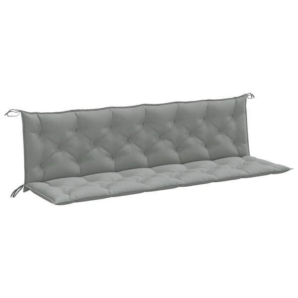 vidaXL Garden Bench Cushion Melange Light Grey 100% Polyester
