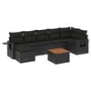 vidaXL Garden Sofa Set Black