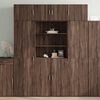 vidaXL Storage Cabinet Brown Oak Engineered Wood Tall Storage Cabinet