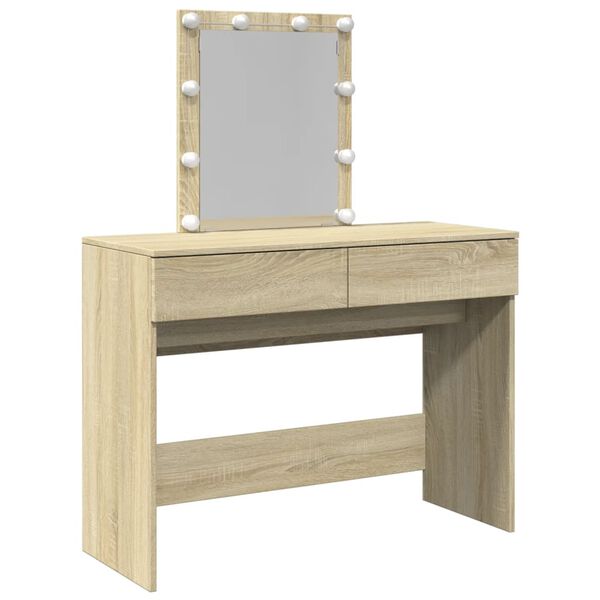 vidaXL Dressing Table Sonoma Oak Engineered Wood Medium Dressing Table