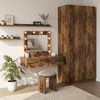 vidaXL Dressing Table Brown 32.68 x 15.75 x 27.56 in Engineered Wood