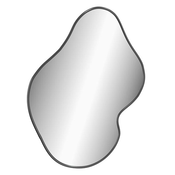 vidaXL Wall Mirror Black Glass Medium Wall mounting Wall Mirror