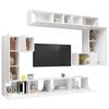vidaXL TV Cabinet Set Wall-mounted White Standard Engineered wood