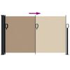 vidaXL Retractable Side Awning Taupe 100% Polyester with PU coating