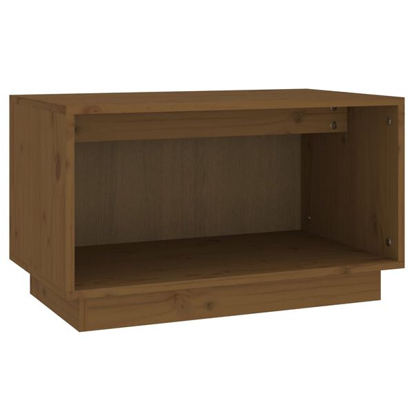 vidaXL TV Stand Honey brown Solid pine wood Compact TV Stand