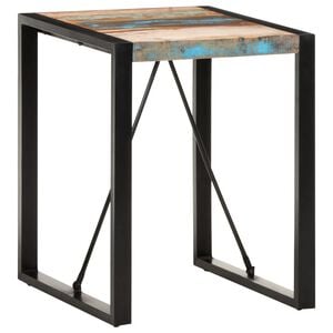 vidaXL Dining Table Multicolor Solid reclaimed wood, powder-coated steel