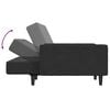 vidaXL Sofa Bed Black Velvet (100% polyester), wood, plastic