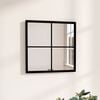vidaXL Mirror Black Metal, glass 15.7x15.7 in Wall mounting