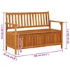vidaXL Storage Bench Natural wood Solid acacia wood Medium Storage Bench