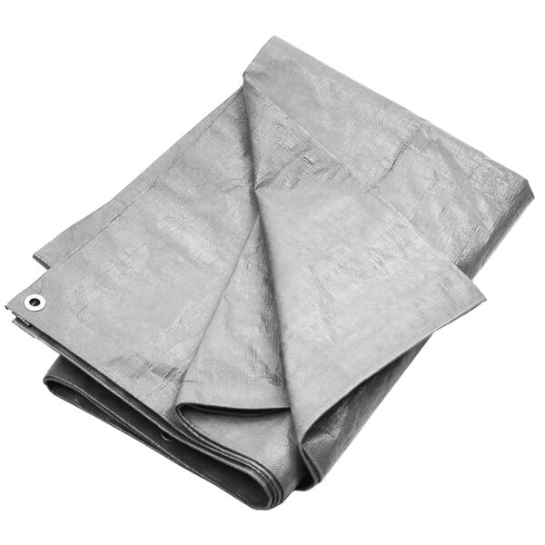 vidaXL Tarpaulin 0.6 oz/ft&sup2; 26.2'x32.8' Gray HDPE