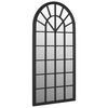 vidaXL Garden Mirror Black Iron Large Decorative Inlays Garden Mirror