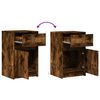 vidaXL Bedside Cabinet Set of 2 Smoked Oak Engineered wood Medium