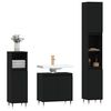 vidaXL Bathroom Furniture Set Black Engineered wood, Metal Medium