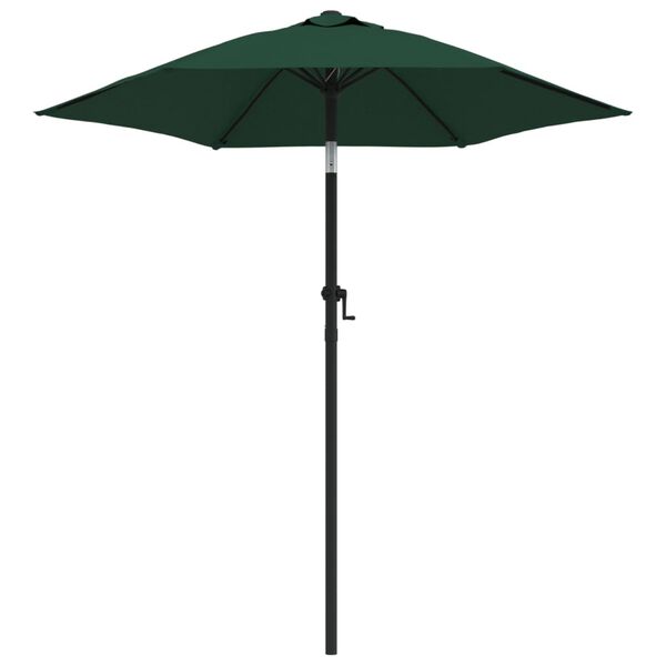vidaXL Garden Parasol Green and dark grey Polyester and Aluminum