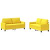 vidaXL Sofa Set Light Yellow Fabric (100% polyester) 2-Seater Sofa Set