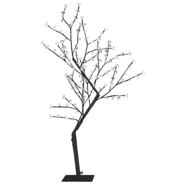 vidaXL Christmas Tree Black, Cool White Plastic, Metal 4 ft