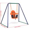 vidaXL Children Swing Seat Blue Steel Standard Ergonomic Outdoor Swing