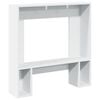 vidaXL Fireplace Surround White 31.9x7.1x32.3" Engineered Wood
