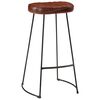 vidaXL Bar Set Natural wood Solid mango wood, Powder-coated iron Footrest