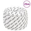vidaXL Braided Boat Rope White 0.55 "x82.0 ' Polyester