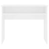 vidaXL Desk White Engineered Wood Small Desk Rectangular Modern