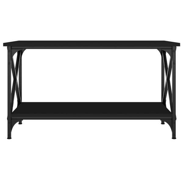 vidaXL Coffee Table Black Engineered wood, Iron