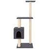 vidaXL Cat Tree Dark grey Engineered wood, plush, sisal 40.9 in Cat Tree
