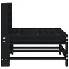 vidaXL Garden Middle Sofa Black Solid Pine Wood Standard Modular