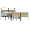 vidaXL Bed Frame Sonoma Oak Steel and engineered wood Double Bed Frame