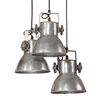 vidaXL Hanging Lamp Vintage silver and black Iron