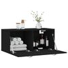 vidaXL Wall Cabinet Black Engineered wood 31.5 in x 14.4 in x 13.8 in
