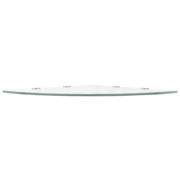 vidaXL Corner Shelf Clear Tempered glass Medium Corner Shelf
