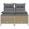 vidaXL Garden Sofa Set Beige, Light Grey PE rattan, coated steel Medium