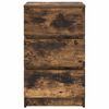 vidaXL Bedside Cabinet Set of 2 Smoked Oak Engineered Wood