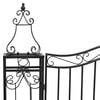 vidaXL Garden Gate Black 47.6"x3.1"x70.9" Wrought Iron
