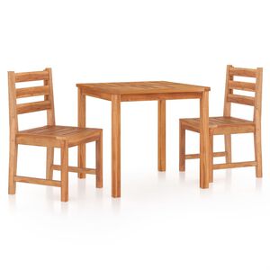 vidaXL Garden Dining Set Natural Teak Solid Teak Wood Standard Durable