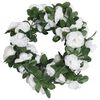 vidaXL Christmas Flower Garland Spring White Artificial Silk 98.4 in